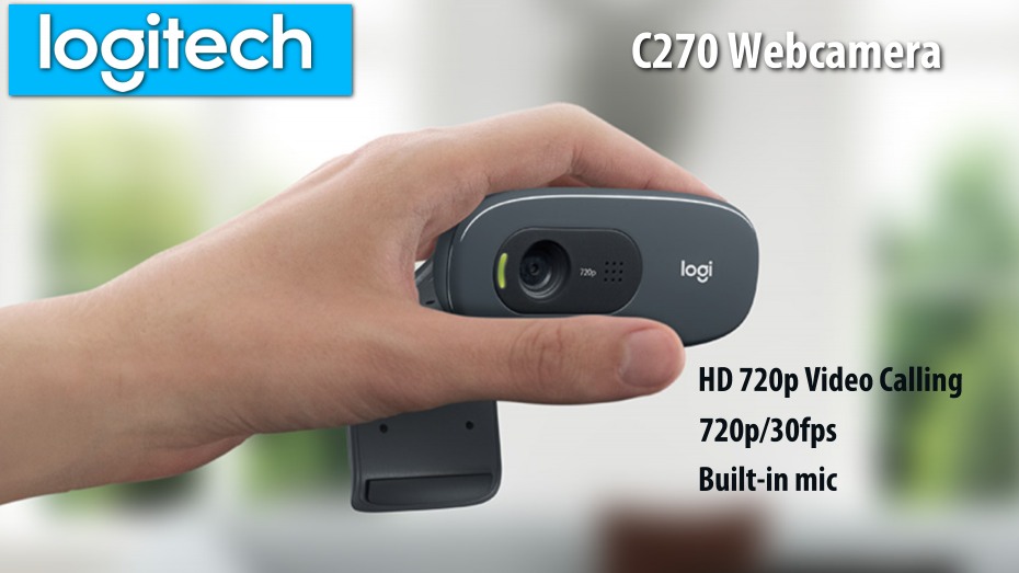 Logitech C270 HD Webcam and H151 Stereo Headset Bundle Webcam C270 with  H151 Stereo Headset 